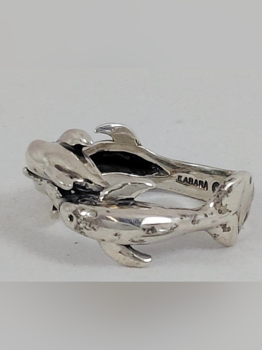 Kabana Sterling Silver Dolphin Pid Rings size 7 - Picture 3 of 10